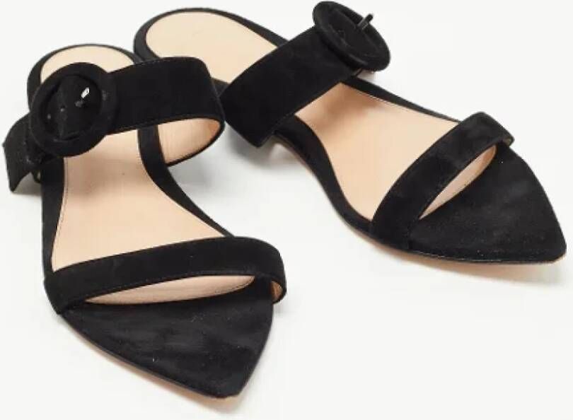 Gianvito Rossi Pre-owned Suede flats Black Dames