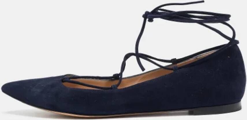 Gianvito Rossi Pre-owned Suede flats Blue Dames