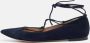 Gianvito Rossi Pre-owned Suede flats Blue Dames - Thumbnail 2