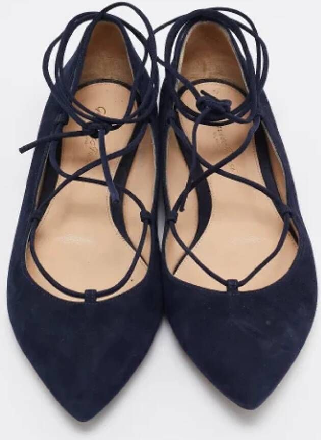 Gianvito Rossi Pre-owned Suede flats Blue Dames