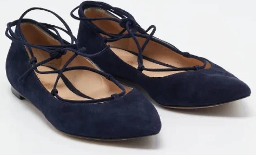 Gianvito Rossi Pre-owned Suede flats Blue Dames