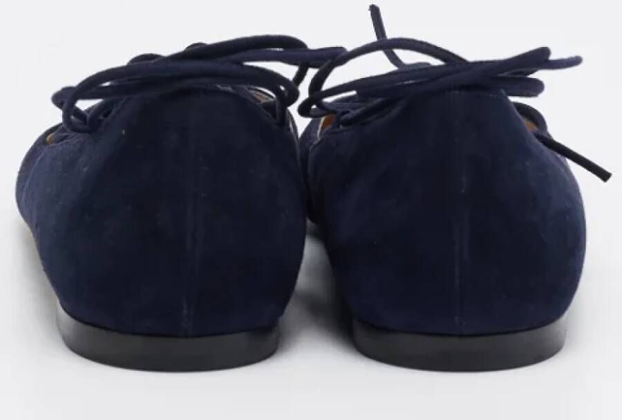 Gianvito Rossi Pre-owned Suede flats Blue Dames