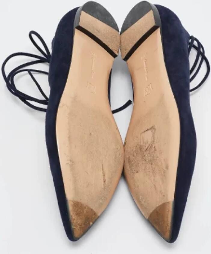 Gianvito Rossi Pre-owned Suede flats Blue Dames