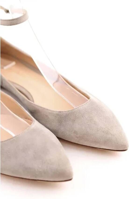 Gianvito Rossi Pre-owned Suede flats Gray Dames