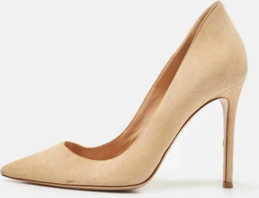 Gianvito Rossi Pre-owned Suede heels Beige Dames