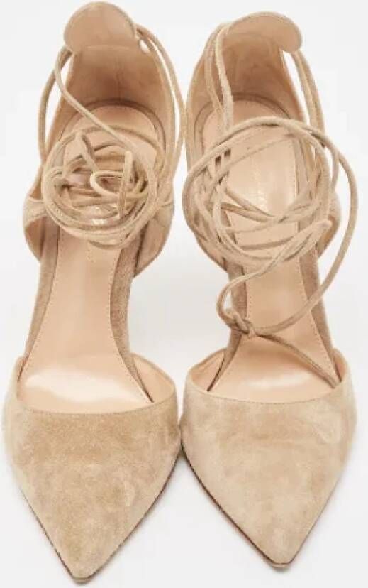 Gianvito Rossi Pre-owned Suede heels Beige Dames