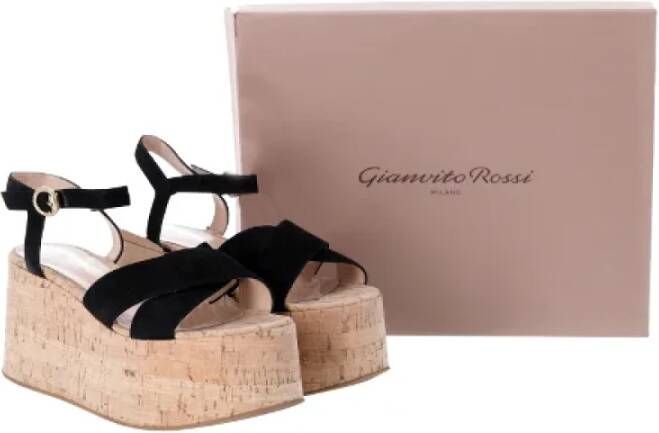 Gianvito Rossi Pre-owned Suede heels Black Dames