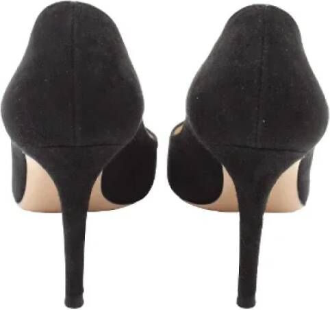 Gianvito Rossi Pre-owned Suede heels Black Dames