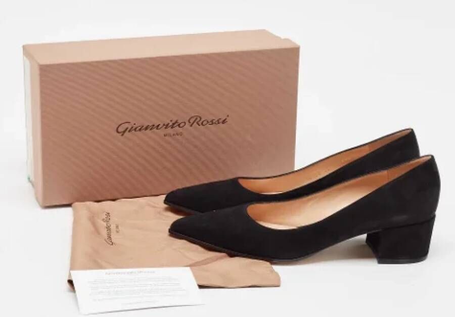 Gianvito Rossi Pre-owned Suede heels Black Dames