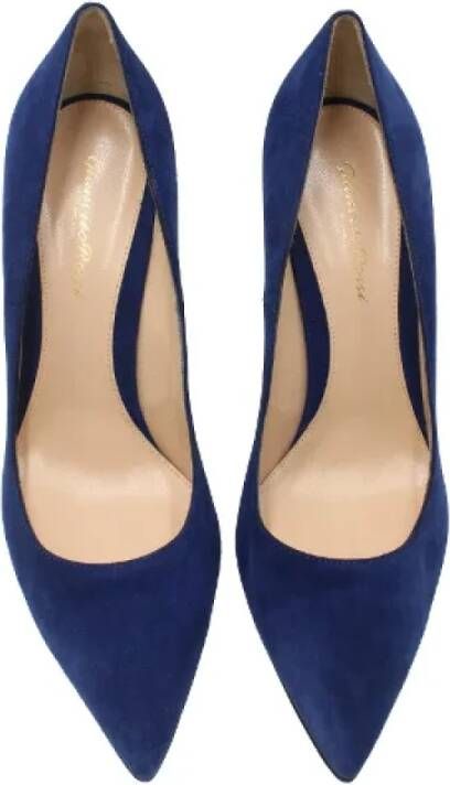 Gianvito Rossi Pre-owned Suede heels Blue Dames