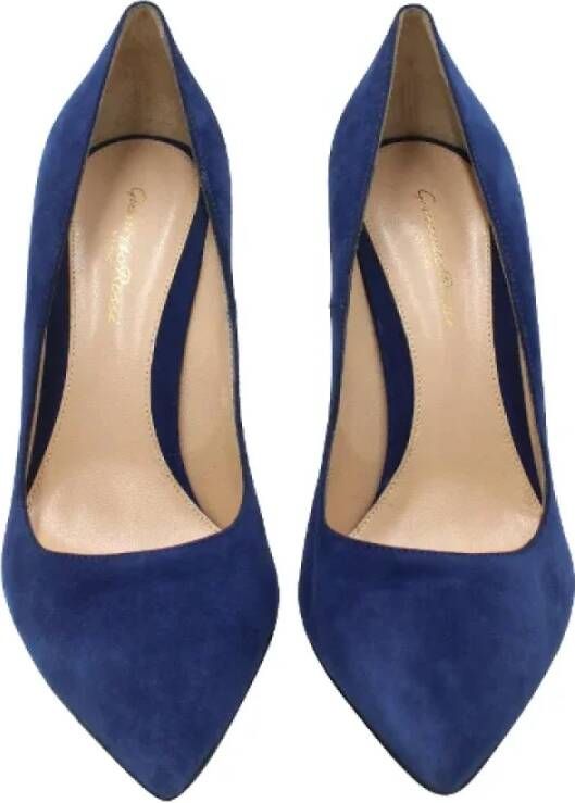 Gianvito Rossi Pre-owned Suede heels Blue Dames