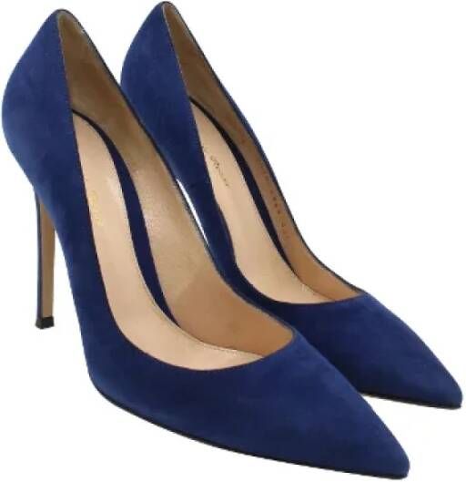 Gianvito Rossi Pre-owned Suede heels Blue Dames