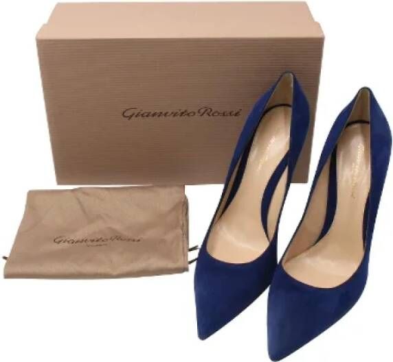 Gianvito Rossi Pre-owned Suede heels Blue Dames