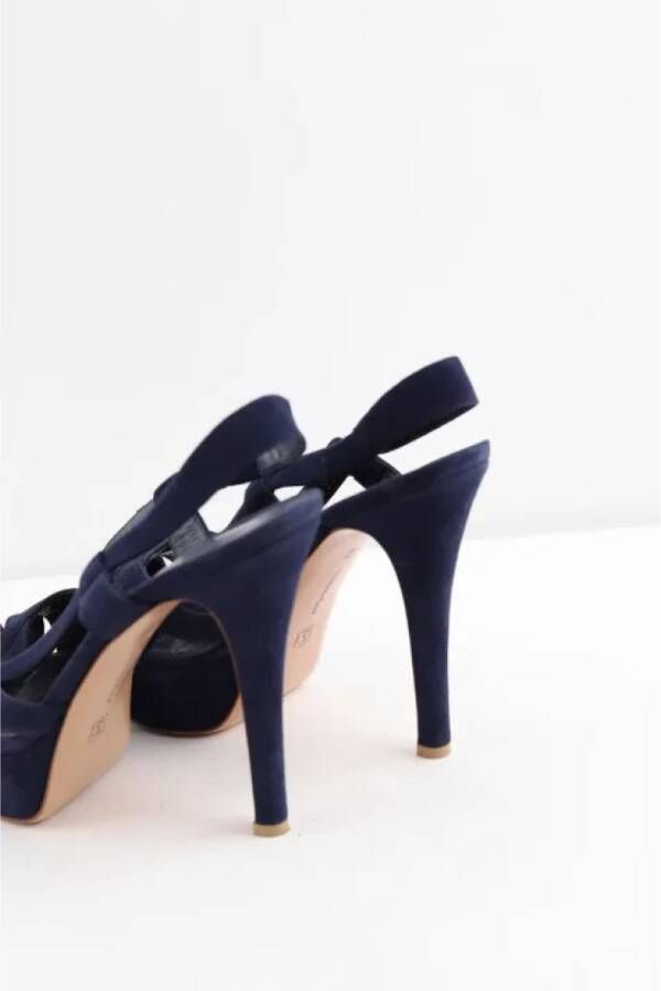 Gianvito Rossi Pre-owned Suede heels Blue Dames