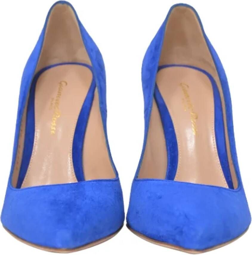 Gianvito Rossi Pre-owned Suede heels Blue Dames