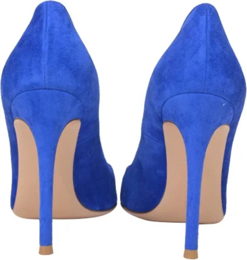 Gianvito Rossi Pre-owned Suede heels Blue Dames