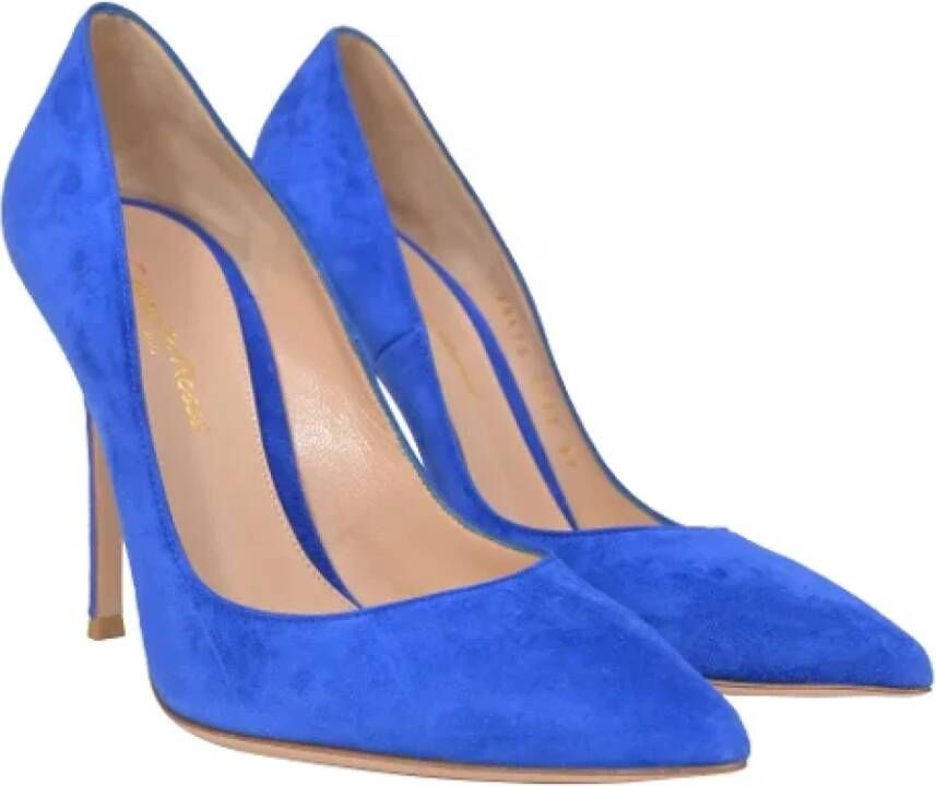 Gianvito Rossi Pre-owned Suede heels Blue Dames