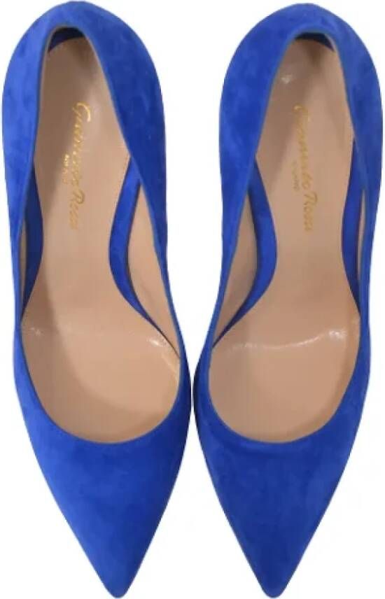 Gianvito Rossi Pre-owned Suede heels Blue Dames