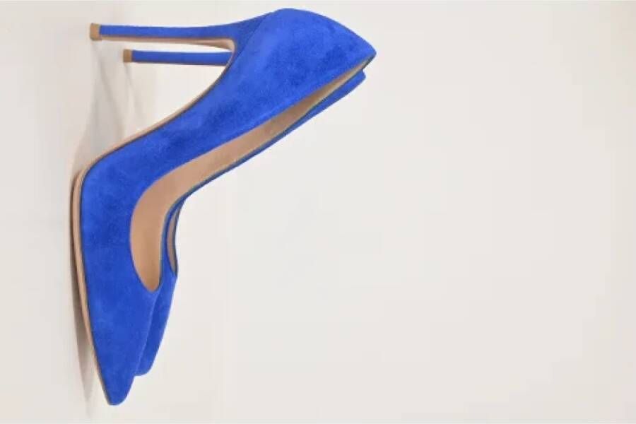 Gianvito Rossi Pre-owned Suede heels Blue Dames