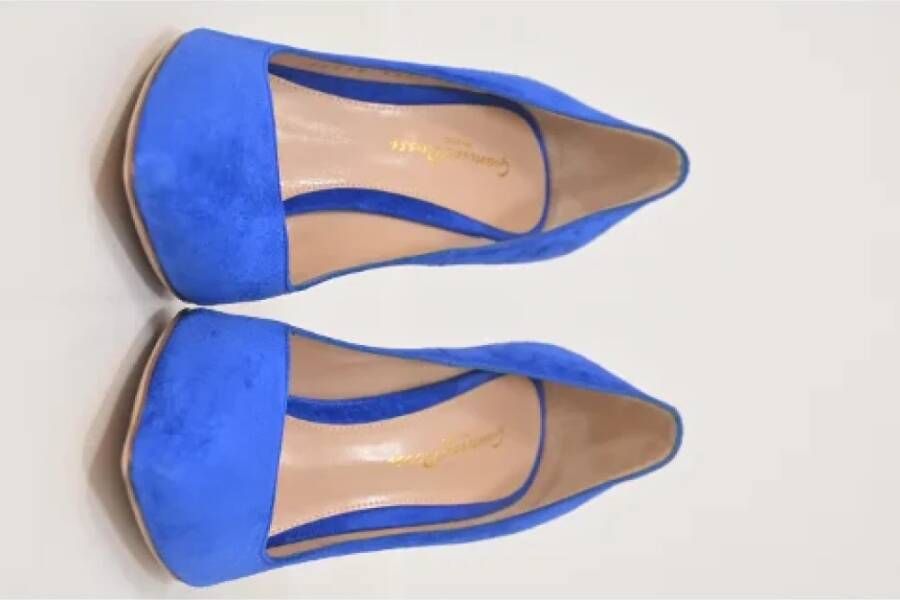 Gianvito Rossi Pre-owned Suede heels Blue Dames