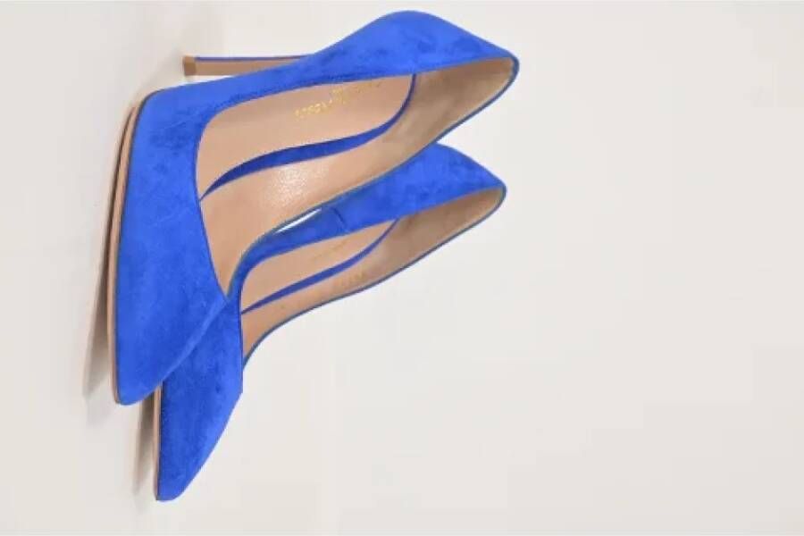 Gianvito Rossi Pre-owned Suede heels Blue Dames