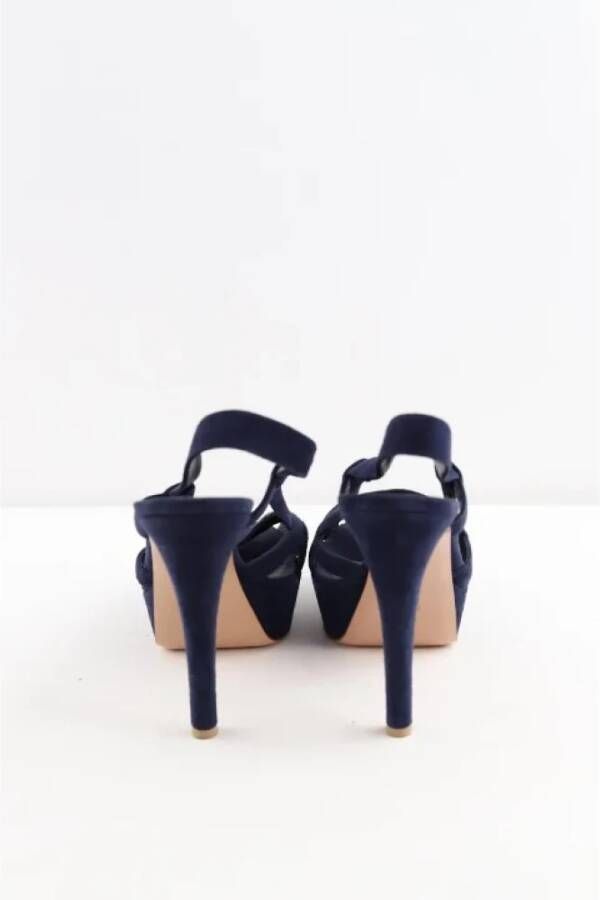 Gianvito Rossi Pre-owned Suede heels Blue Dames