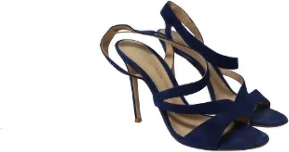 Gianvito Rossi Pre-owned Suede heels Blue Dames