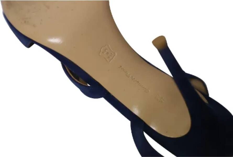 Gianvito Rossi Pre-owned Suede heels Blue Dames