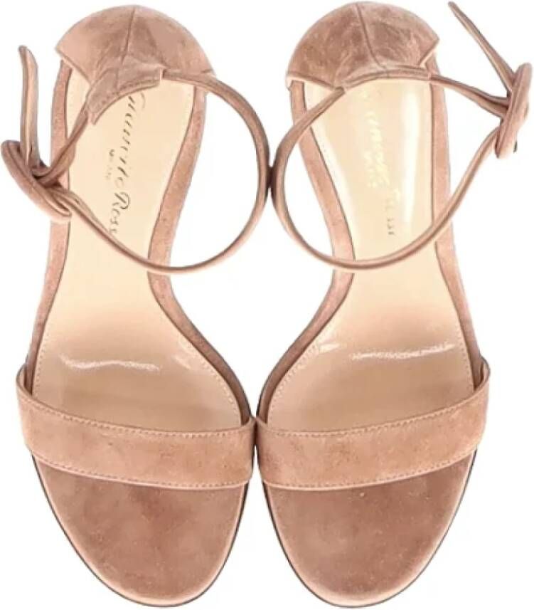 Gianvito Rossi Pre-owned Suede heels Brown Dames