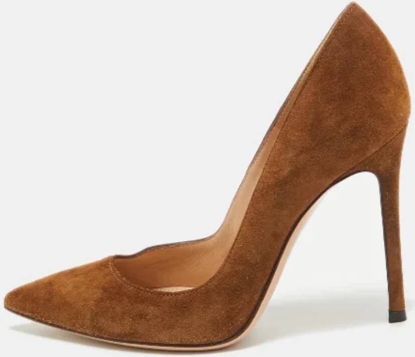 Gianvito Rossi Pre-owned Suede heels Brown Dames