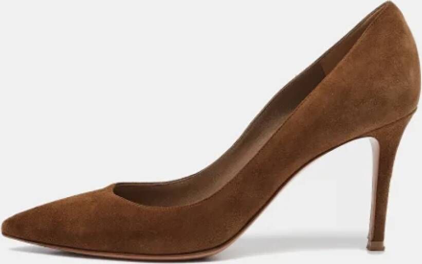 Gianvito Rossi Pre-owned Suede heels Brown Dames