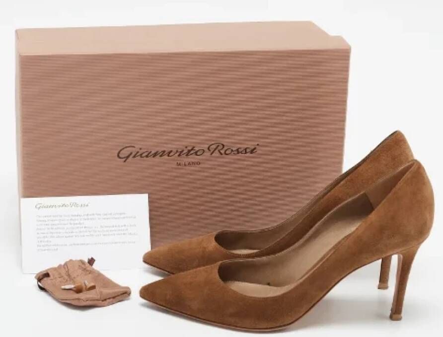 Gianvito Rossi Pre-owned Suede heels Brown Dames