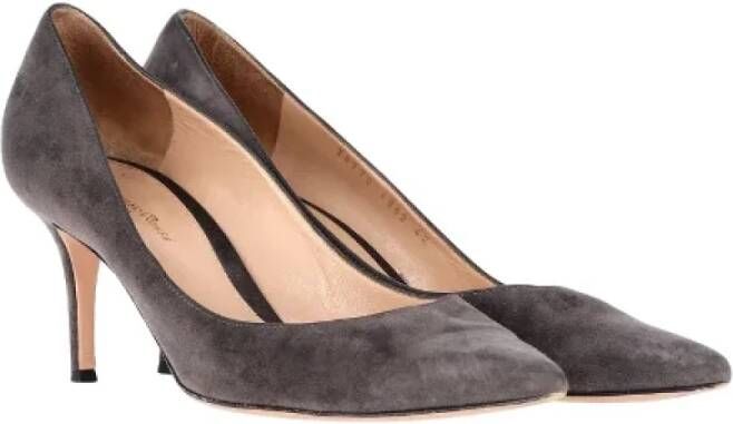 Gianvito Rossi Pre-owned Suede heels Gray Dames