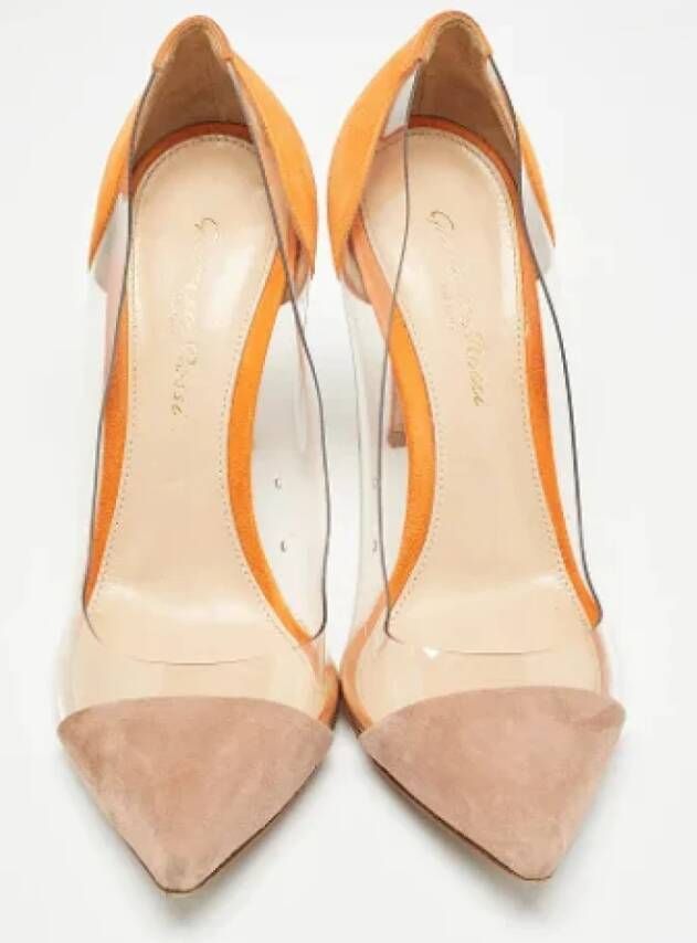 Gianvito Rossi Pre-owned Suede heels Orange Dames