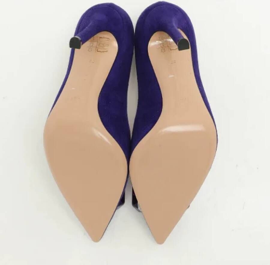 Gianvito Rossi Pre-owned Suede heels Purple Dames