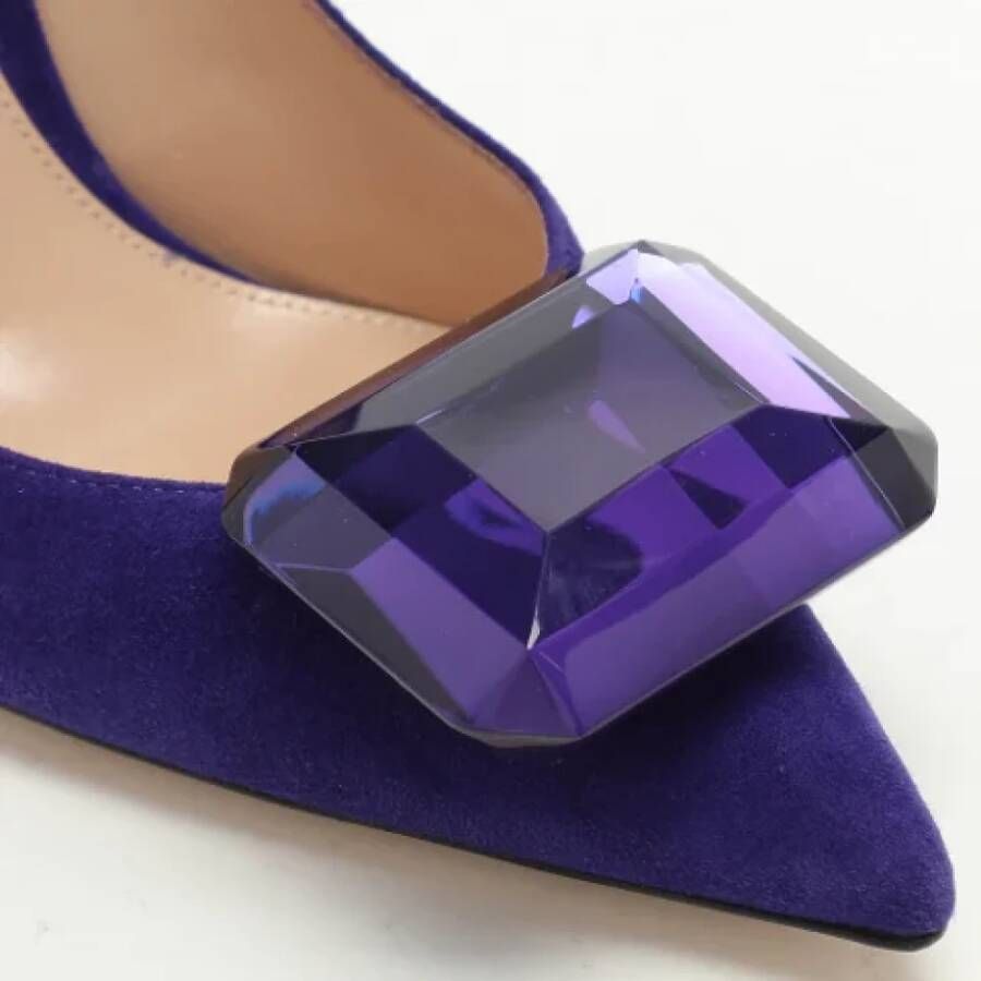 Gianvito Rossi Pre-owned Suede heels Purple Dames