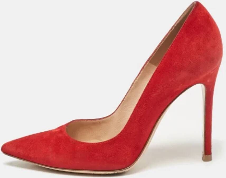 Gianvito Rossi Pre-owned Suede heels Red Dames