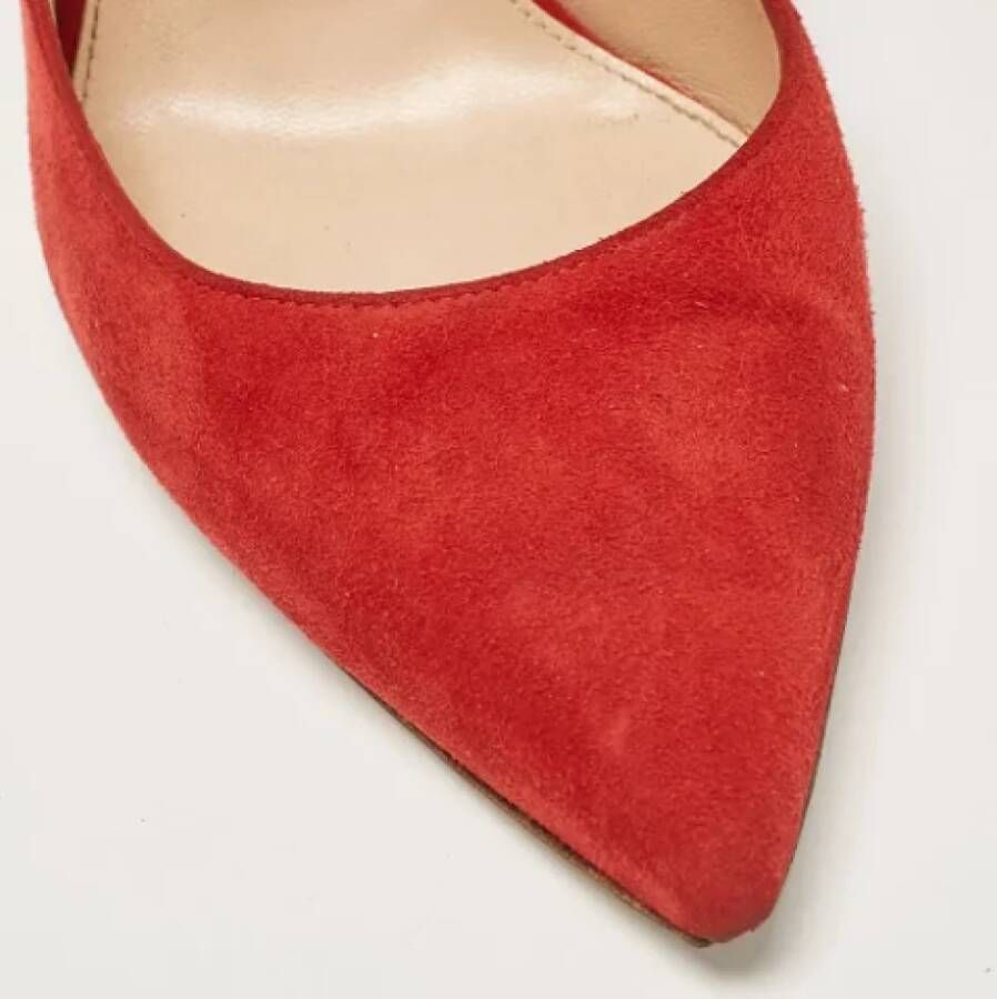 Gianvito Rossi Pre-owned Suede heels Red Dames