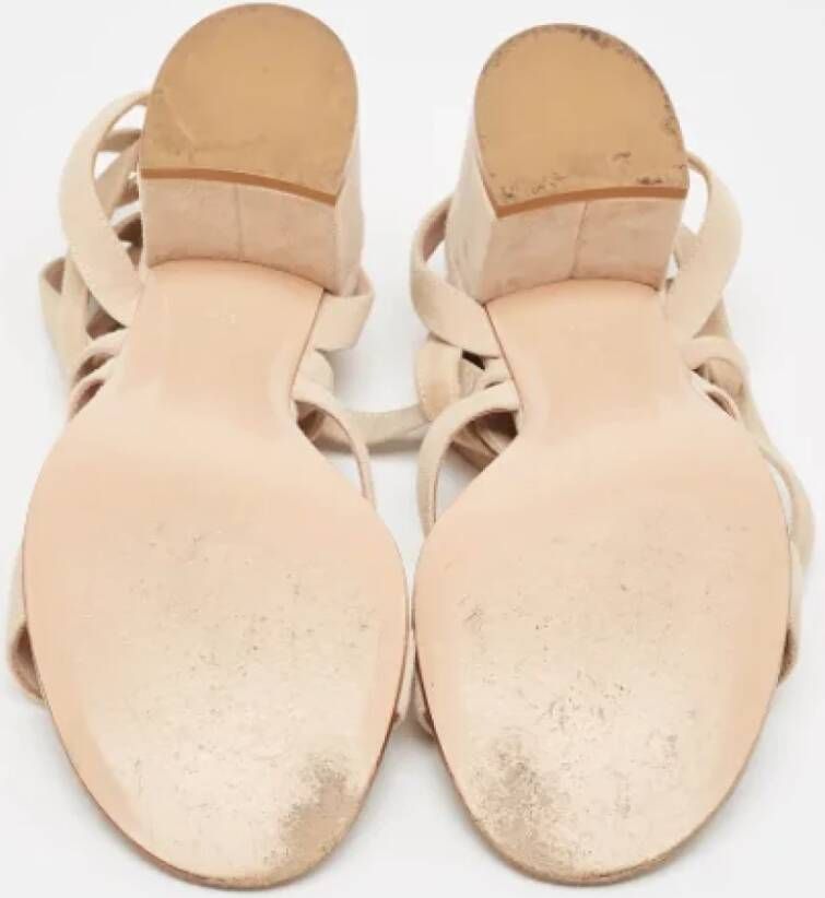 Gianvito Rossi Pre-owned Suede sandals Beige Dames