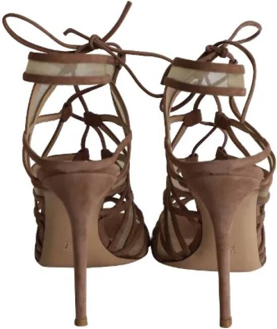 Gianvito Rossi Pre-owned Suede sandals Beige Dames