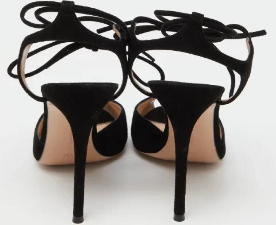 Gianvito Rossi Pre-owned Suede sandals Black Dames