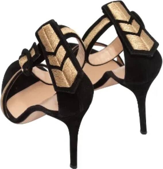 Gianvito Rossi Pre-owned Suede sandals Black Dames