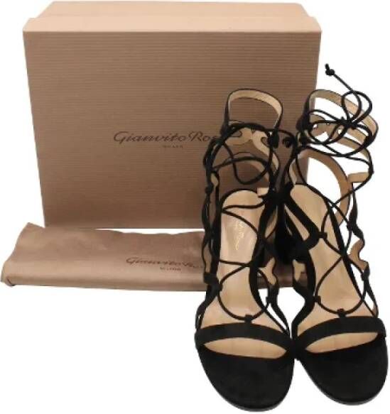 Gianvito Rossi Pre-owned Suede sandals Black Dames