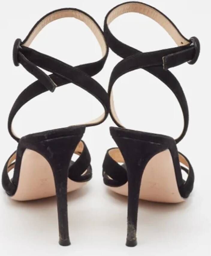 Gianvito Rossi Pre-owned Suede sandals Black Dames