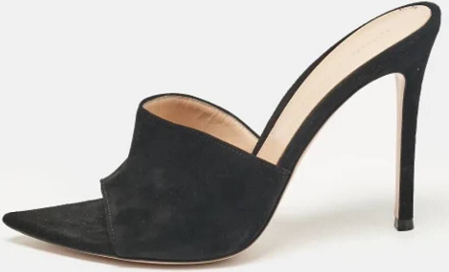 Gianvito Rossi Pre-owned Suede sandals Black Dames