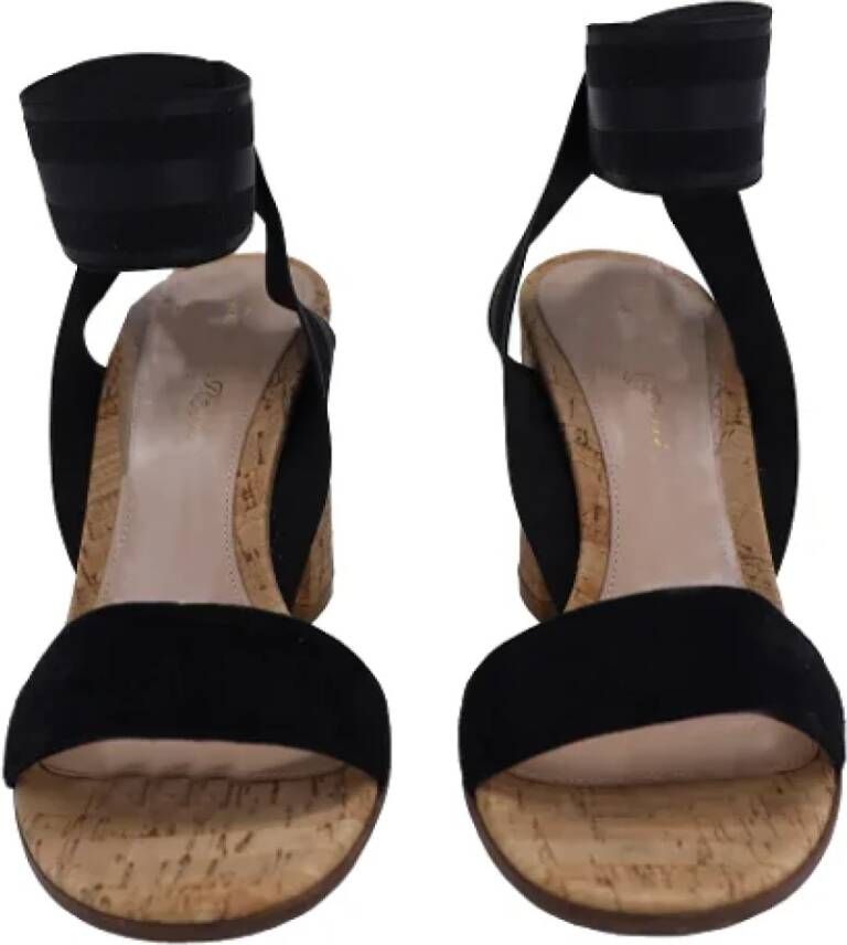 Gianvito Rossi Pre-owned Suede sandals Black Dames