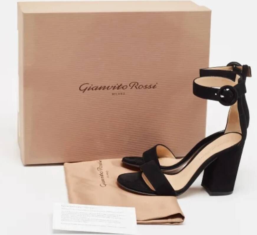 Gianvito Rossi Pre-owned Suede sandals Black Dames