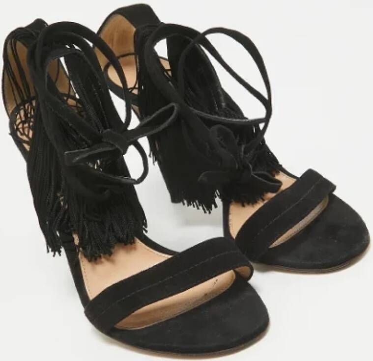 Gianvito Rossi Pre-owned Suede sandals Black Dames