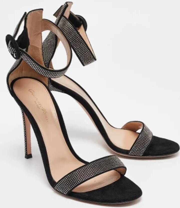 Gianvito Rossi Pre-owned Suede sandals Black Dames