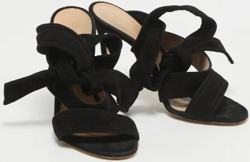 Gianvito Rossi Pre-owned Suede sandals Black Dames